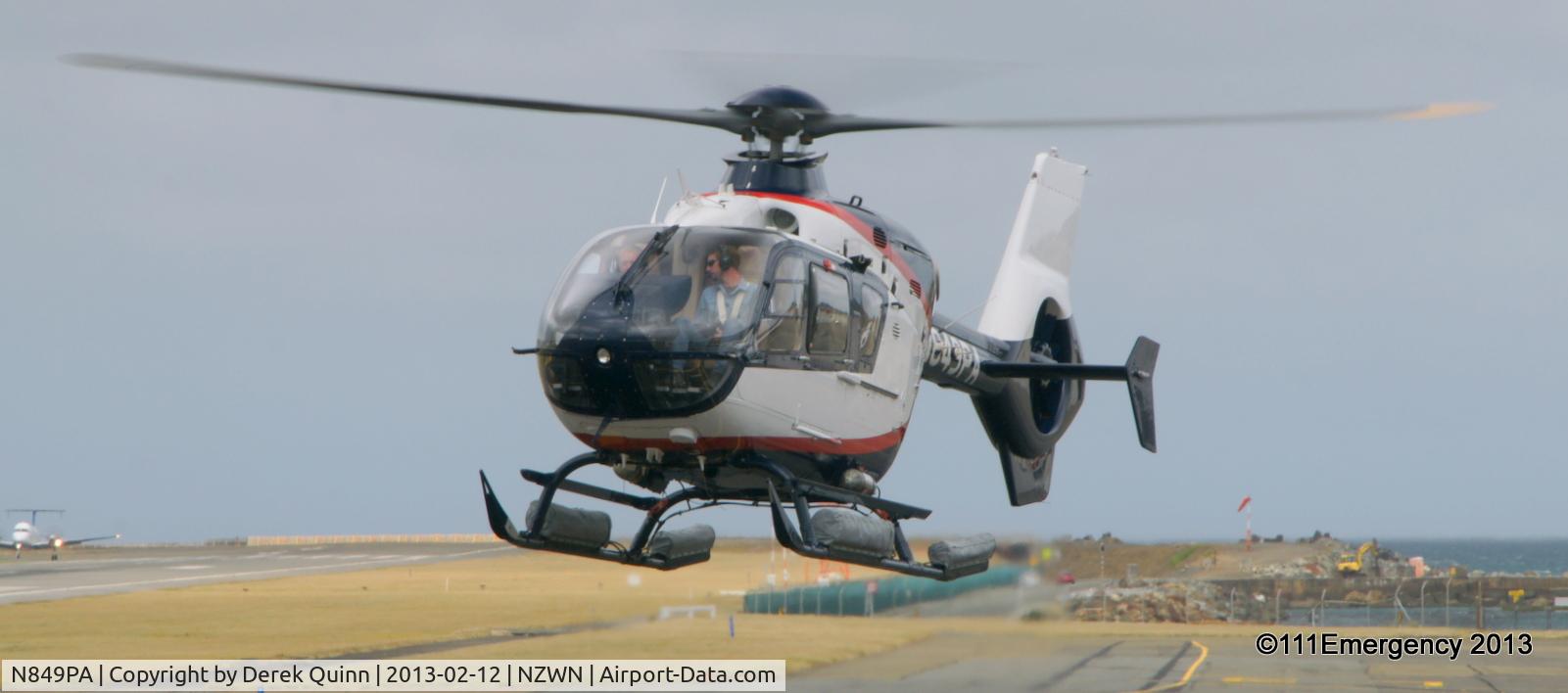 N849PA, Eurocopter EC-135P-2+ C/N 0940, Taking off after a short visit to Wellington Airport