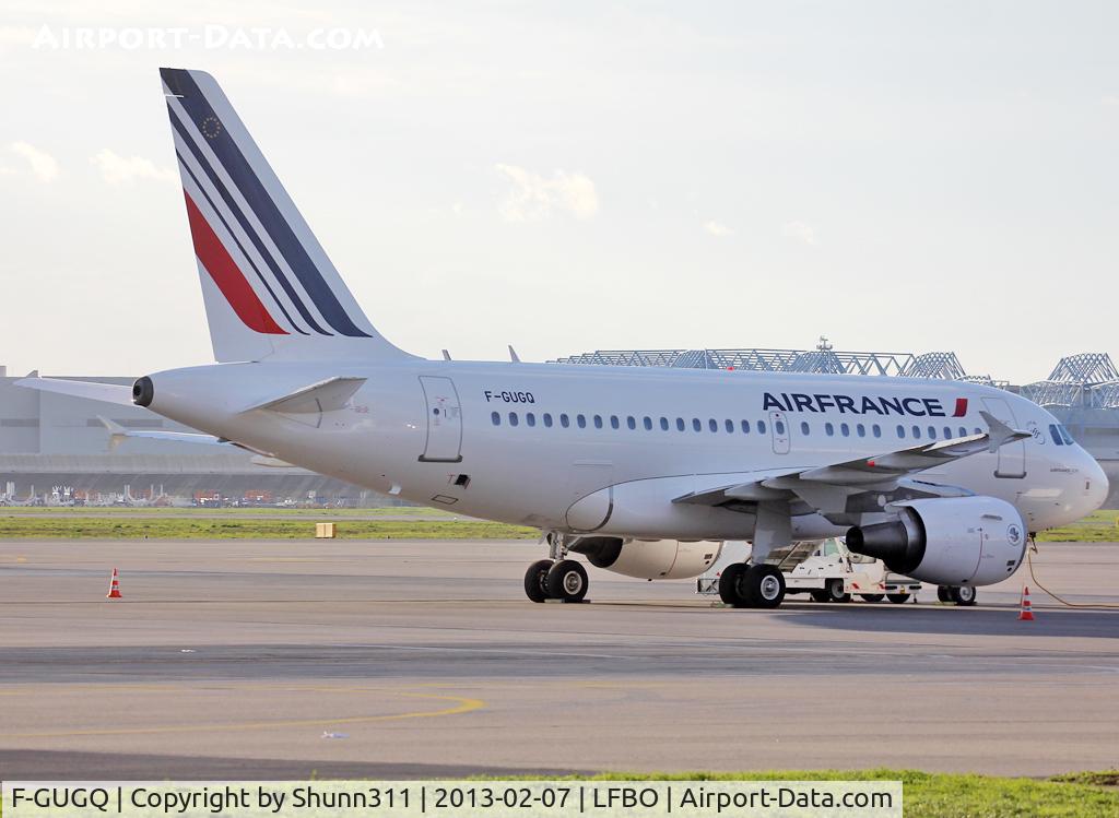 F-GUGQ, 2006 Airbus A318-111 C/N 2972, Parked at the General Aviation area in new c/s