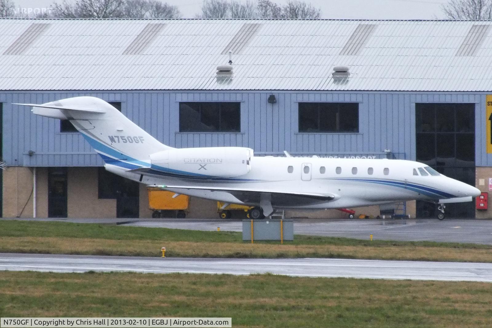 N750GF, 2005 Cessna 750 Citation X C/N 750-0244, at Gloucestershire Airport