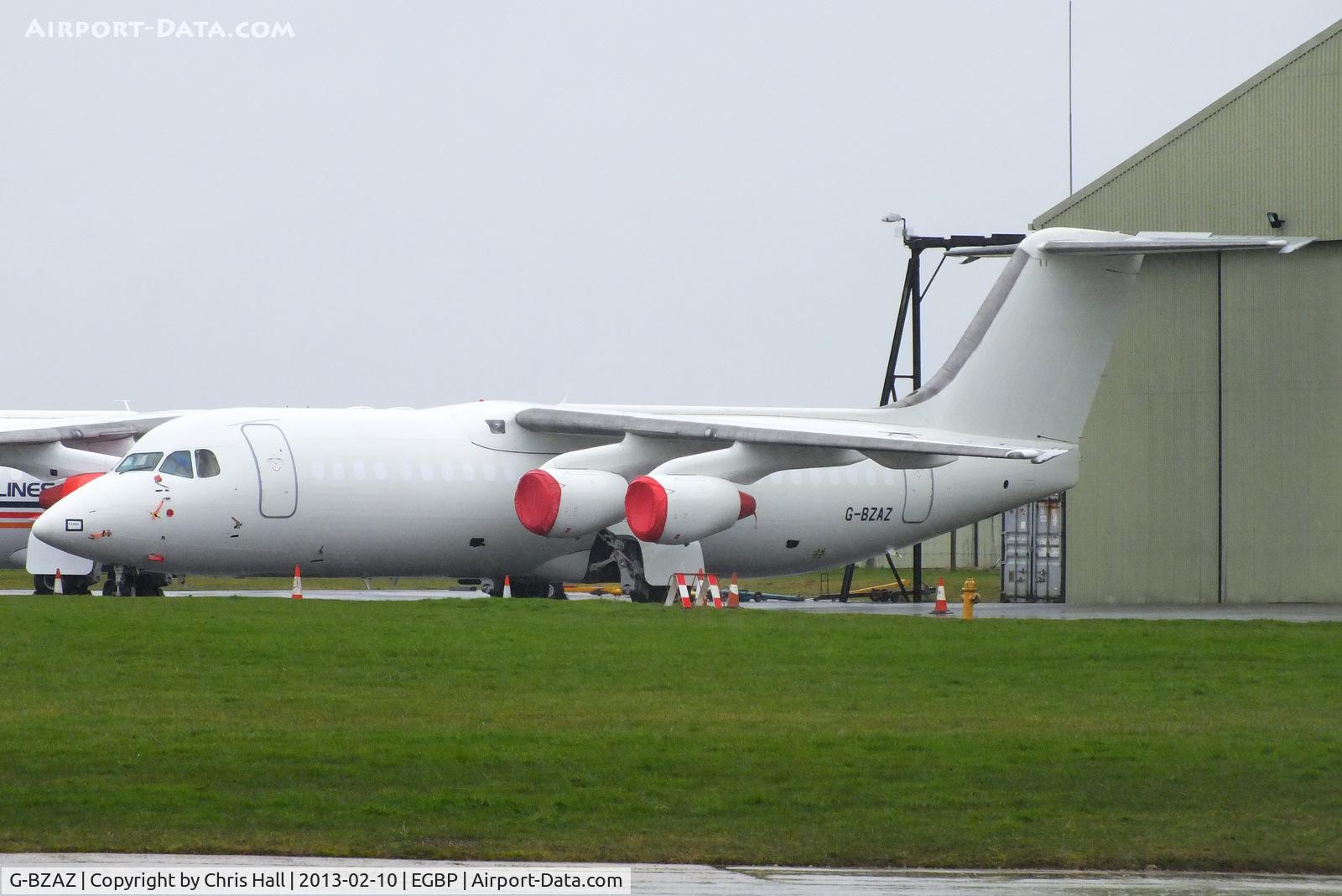 G-BZAZ, 2000 British Aerospace Avro 146-RJ100 C/N E3369, ex BA CityFlyer in storage at Kemble