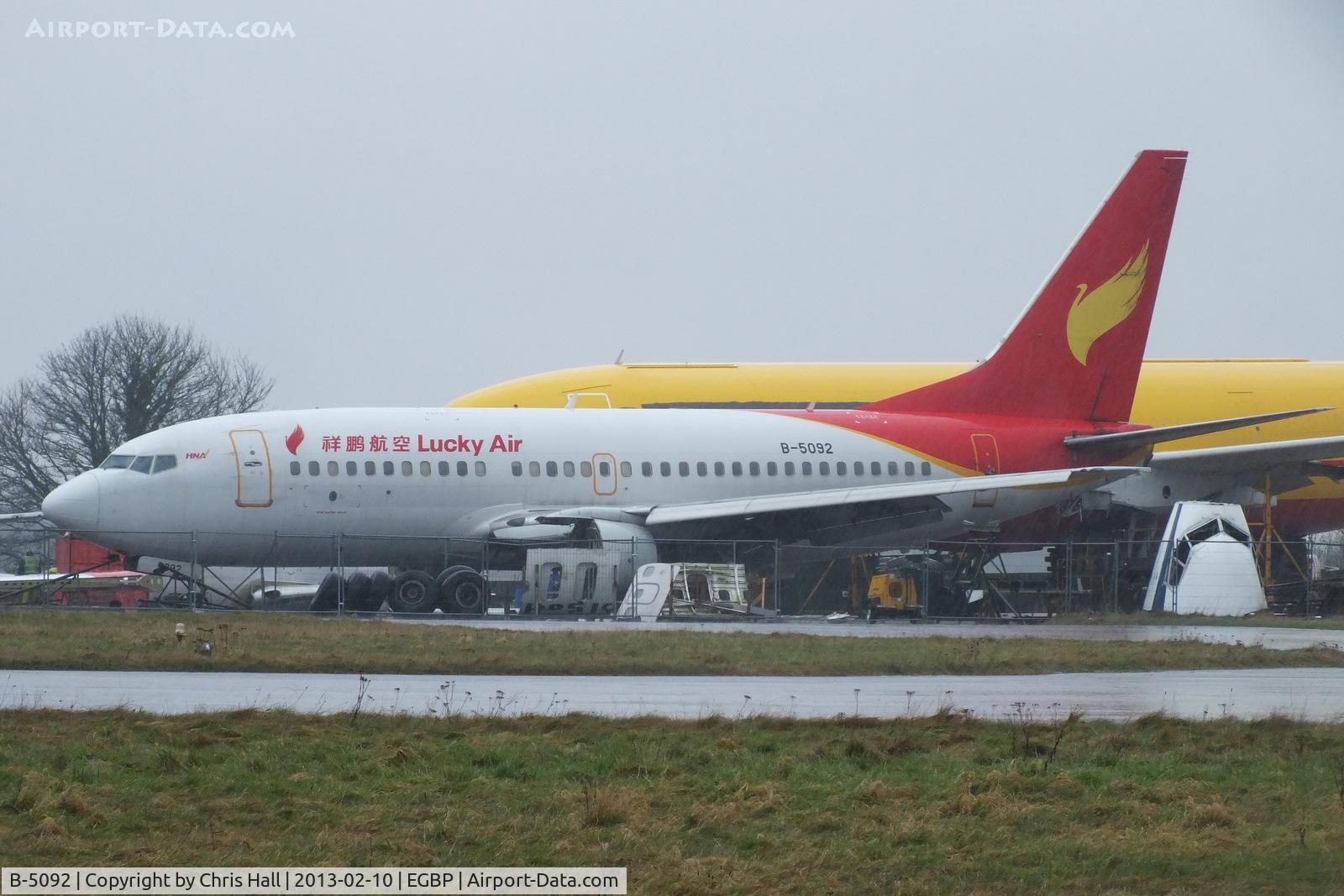 B-5092, 1999 Boeing 737-705 C/N 29092, ex Lucky Air B737 due to be scrapped bt ASI at Kemble