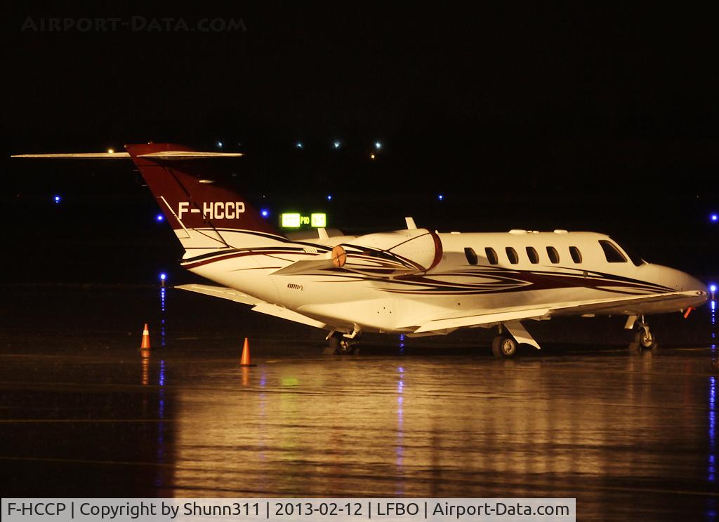 F-HCCP, 2008 Cessna 525A CitationJet CJ2+ C/N 525A-0434, Parked for the night...