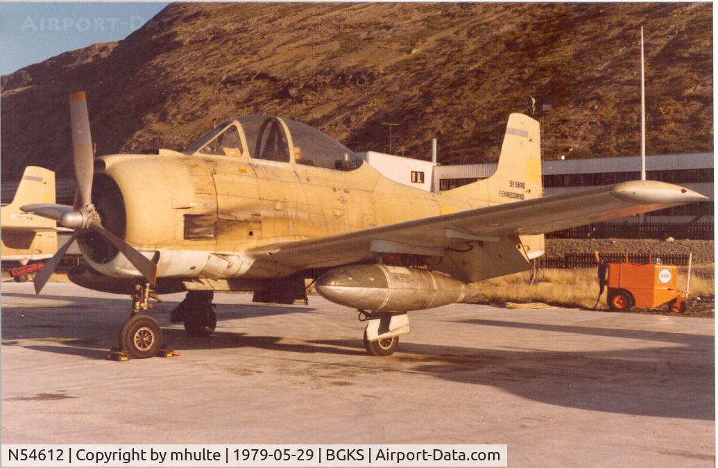 N54612, 1951 North American T-28A Fennec C/N 174-228, Picture taken in Sonderstrom fjord maj 1979    North American T-28A c/n 174-1334