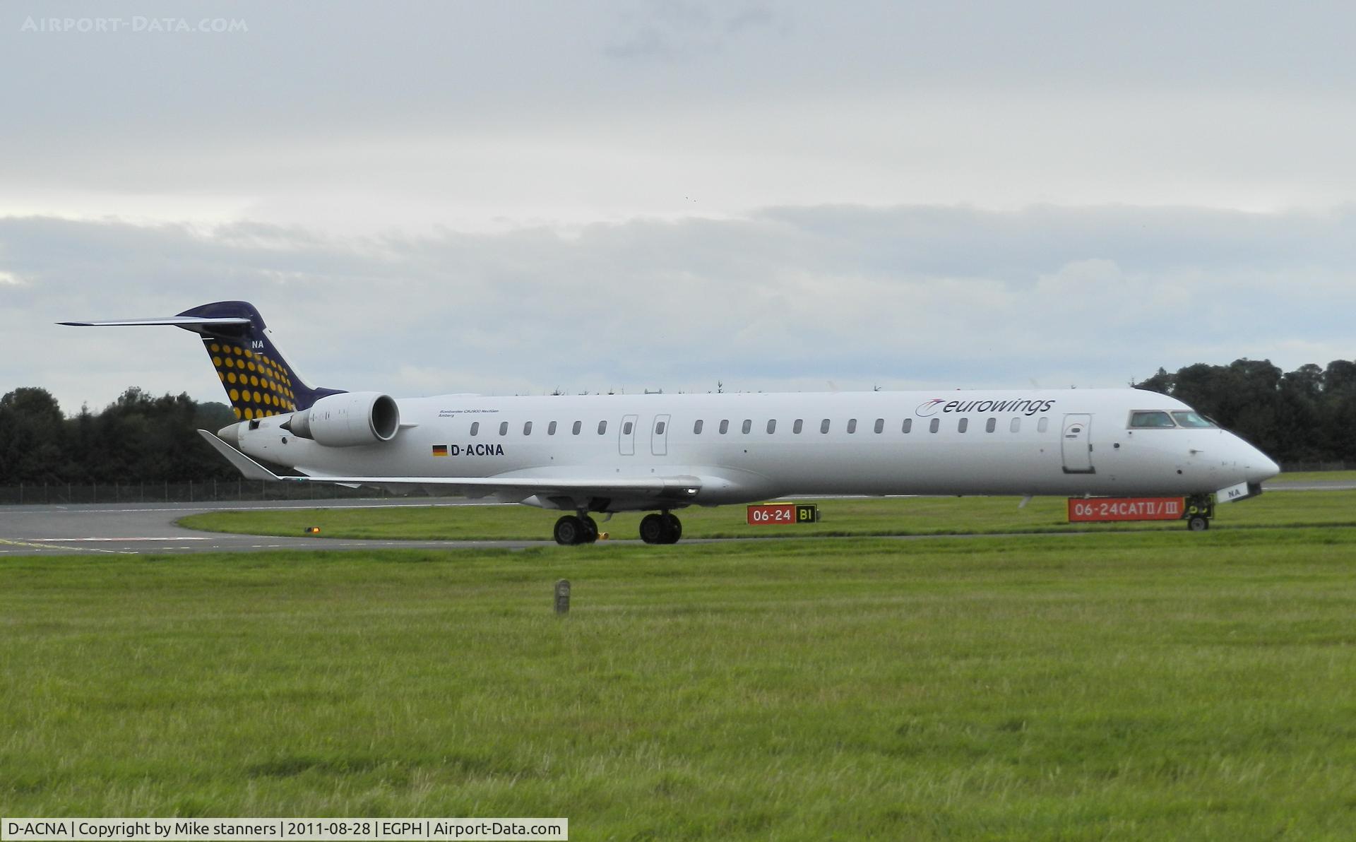 D-ACNA, 2009 Bombardier CRJ-900 NG (CL-600-2D24) C/N 15229, Eurowings CRJ-900 Arrives at EDI From DUS