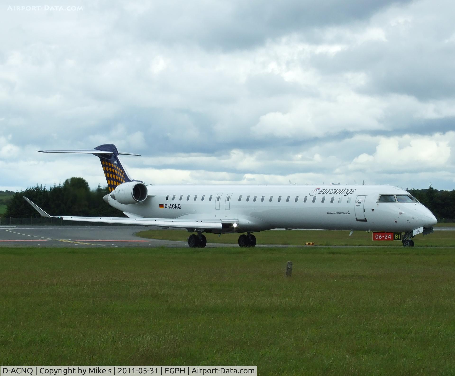 D-ACNQ, 2010 Bombardier CRJ-900LR (CL-600-2D24) C/N 15260, eurowings CRJ-900 Arrives at EDI From DUS