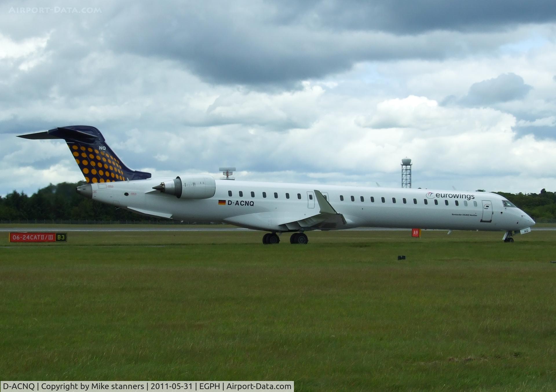D-ACNQ, 2010 Bombardier CRJ-900LR (CL-600-2D24) C/N 15260, Eurowings CRJ-900 Arrives at EDI  On a Lufthansa flight From DUS
