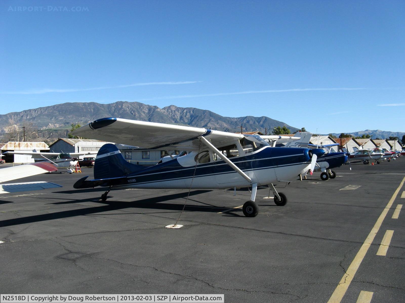 N2518D, 1952 Cessna 170B C/N 20670, 1952 Cessna 170B, Continental C145-2 145 Hp 6 cylinder, on transient parking ramp