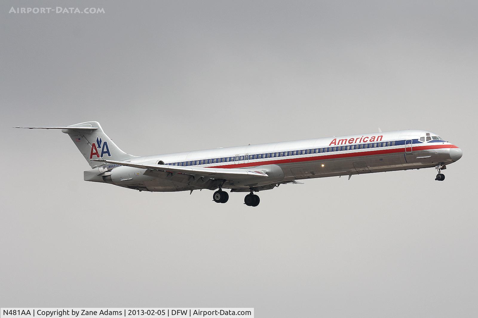 N481AA, 1988 McDonnell Douglas MD-82 (DC-9-82) C/N 49656, American Airlines at DFW Airport