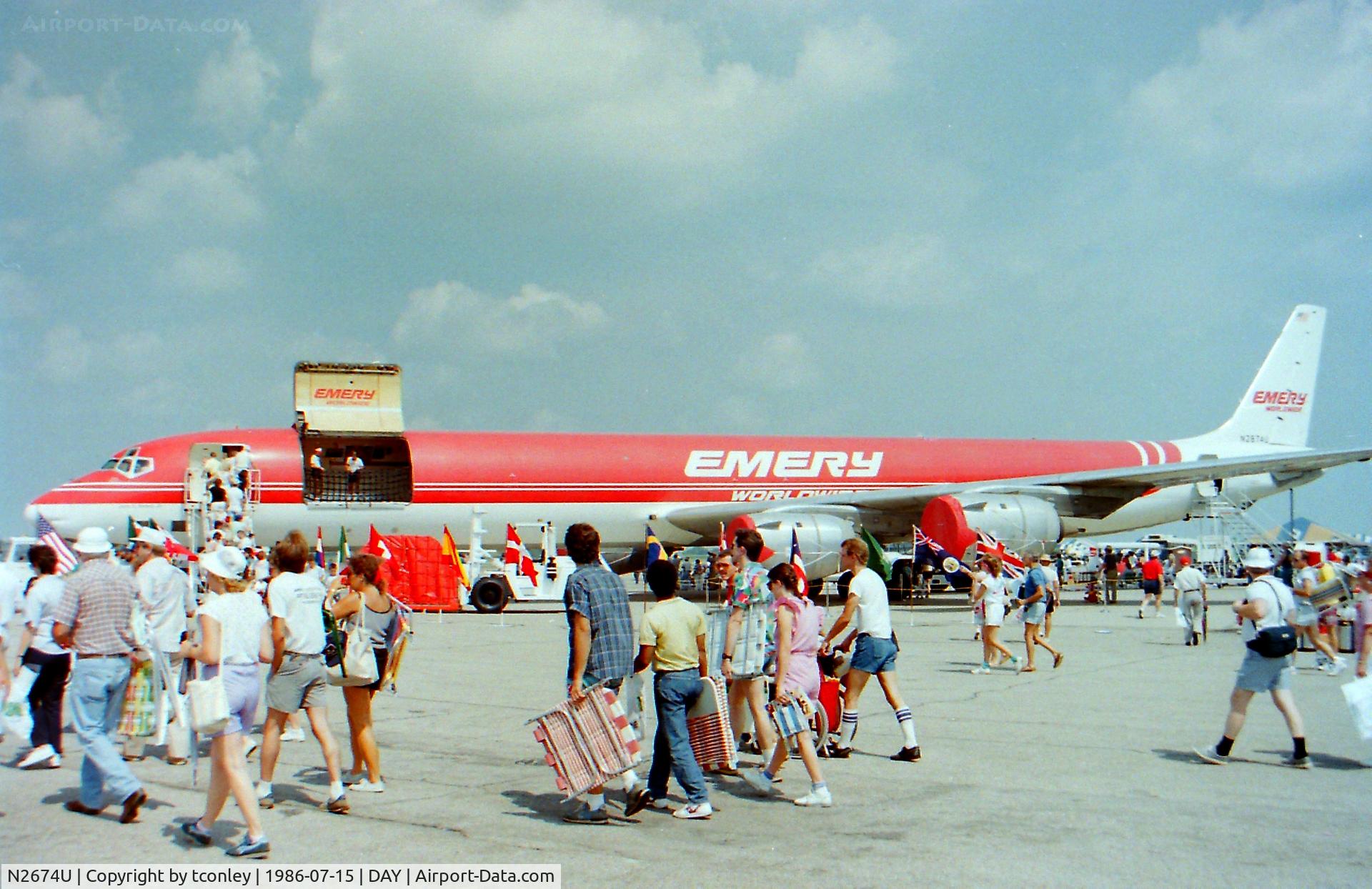 N2674U, 1969 Douglas DC-8-73F C/N 46062, Dayton, OH Airshow July 1986