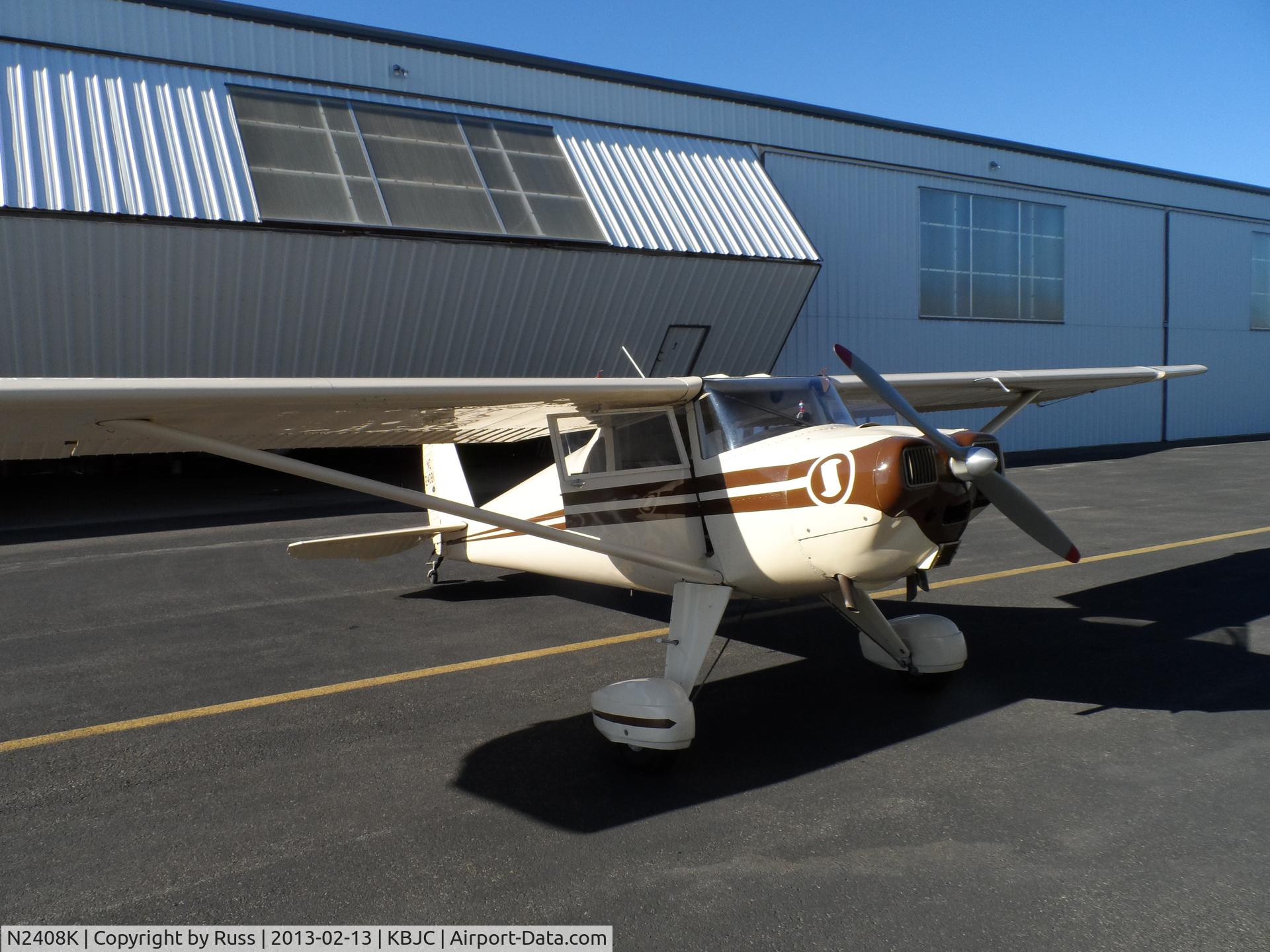 N2408K, 1947 Silvaire Luscombe 8E C/N 5135, Taken after an afternoon ride around north Denver, Colorado