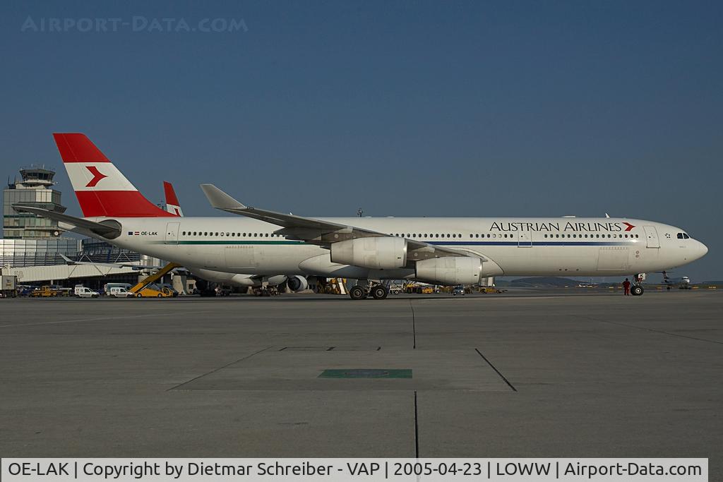 OE-LAK, 1997 Airbus A340-313 C/N 169, Austrian Airlines Airbus A340-300