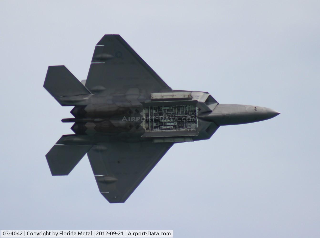 03-4042, 2003 Lockheed Martin F/A-22A Raptor C/N 4042, F/A-22A Raptor demo at Cocoa Beach