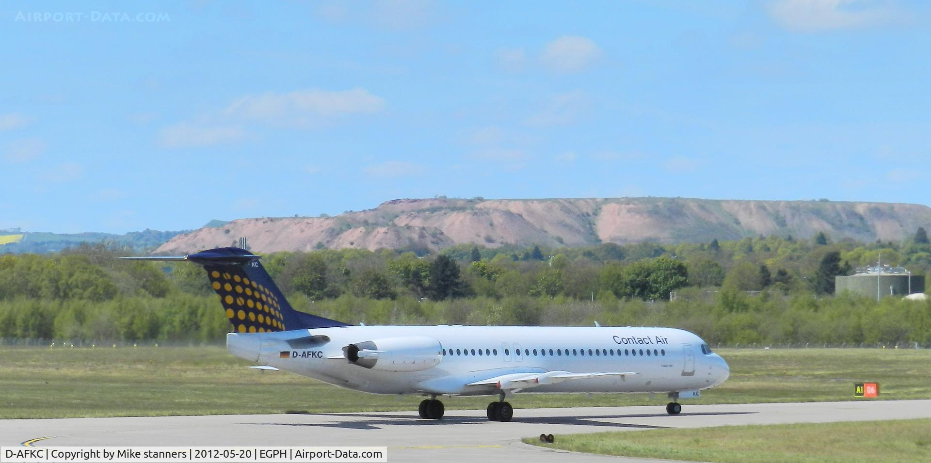 D-AFKC, 1996 Fokker 100 (F-28-0100) C/N 11496, D-AFKC Now with OLT Express,2013,Is seen here with 
Contact air  operating flights on behalf of Lufthansa