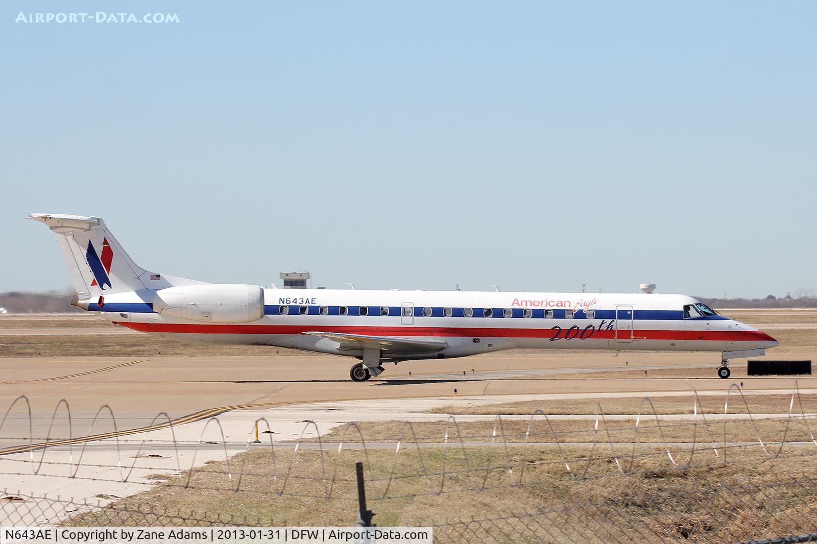N643AE, 1999 Embraer ERJ-145LR (EMB-145LR) C/N 145200, American Eagle at DFW Airport