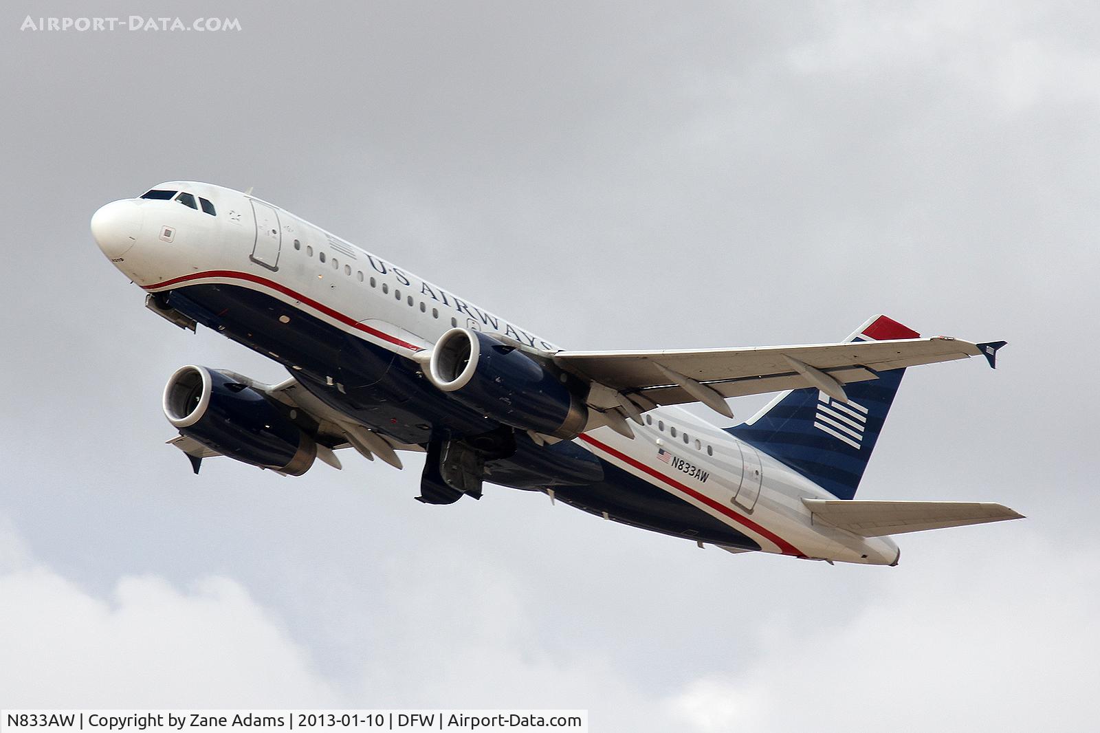 N833AW, 2002 Airbus A319-132 C/N 1844, US Airways at DFW Airport