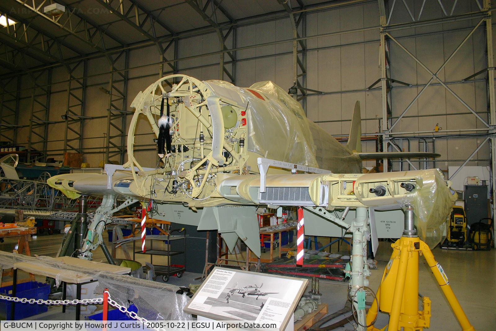 G-BUCM, 1949 Hawker Sea Fury FB.11 C/N Not found G-BUCM/VX653, Undergoing a lengthy rebuild.