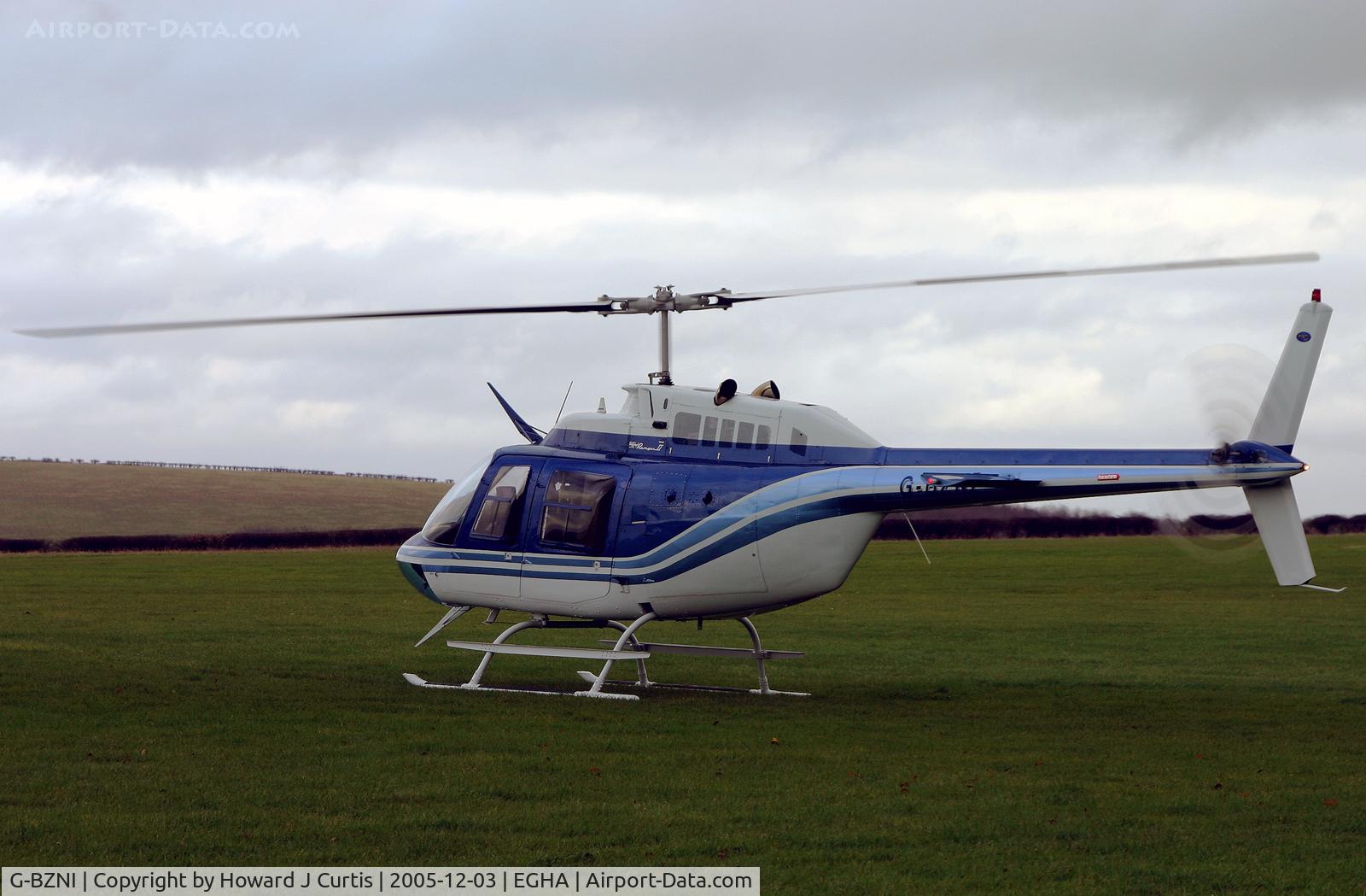 G-BZNI, 1977 Bell 206B JetRanger II C/N 2142, Privately owned.