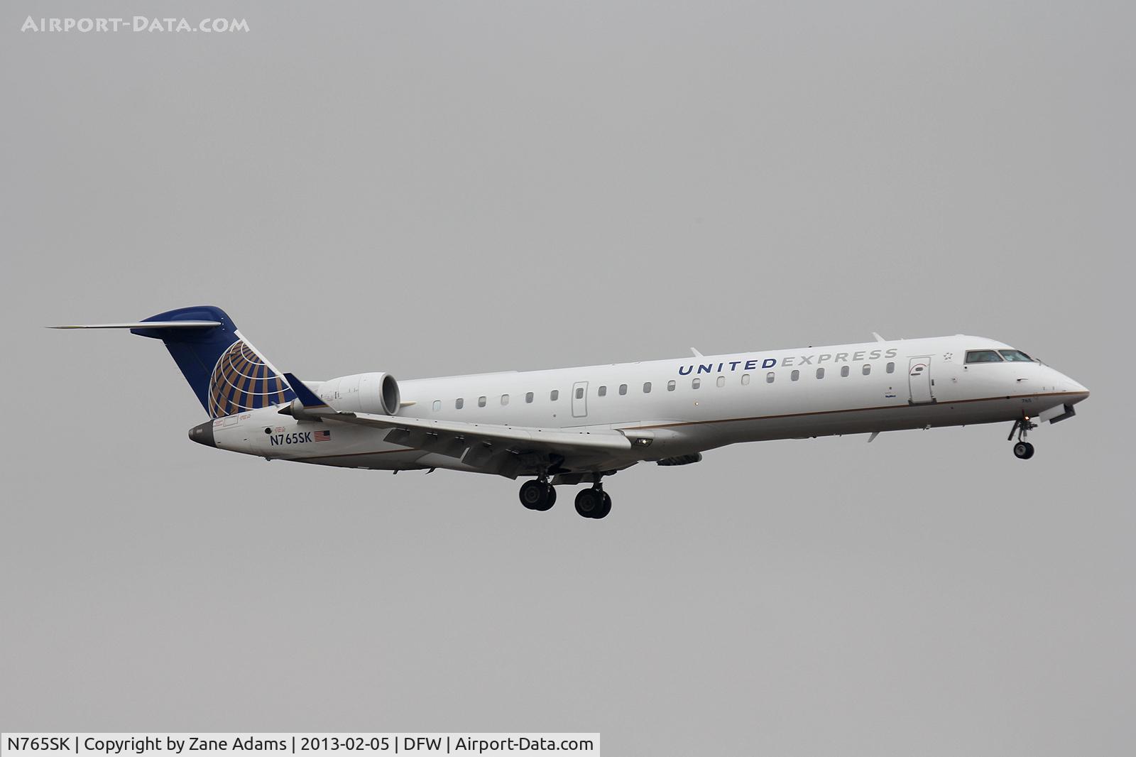 N765SK, 2005 Bombardier CRJ-702 (CL-600-2C10) Regional Jet C/N 10231, Landing at DFW Airport