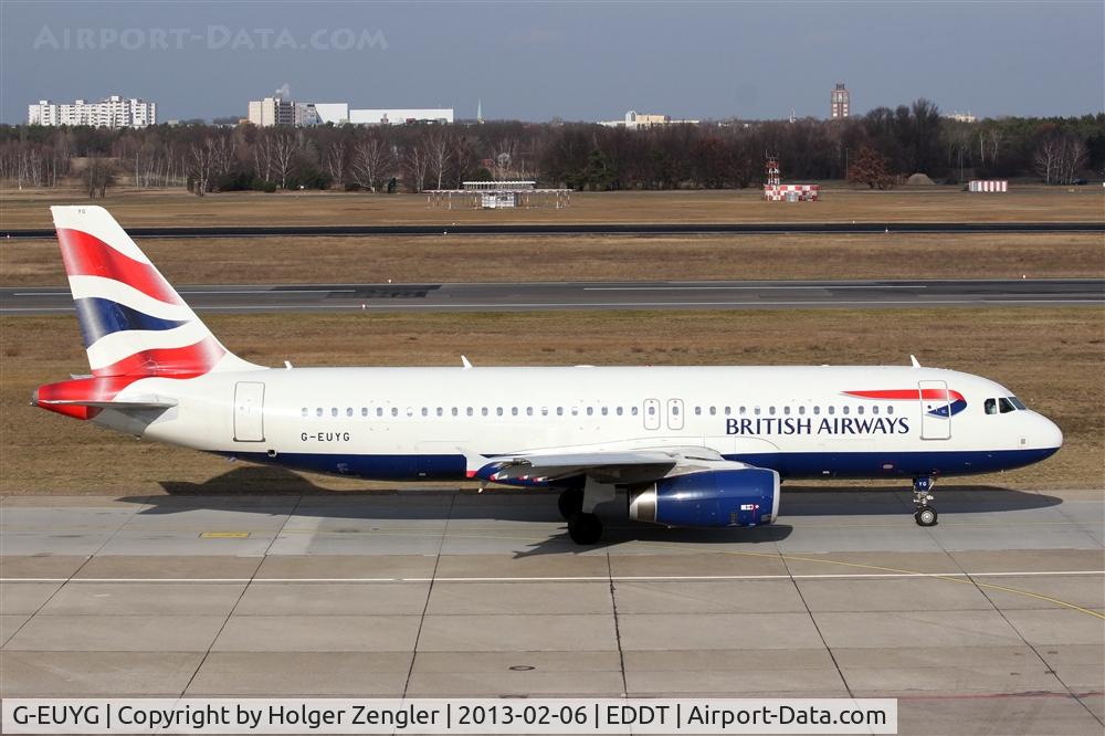 G-EUYG, 2010 Airbus A320-232 C/N 4238, Lining up for return to LHR....