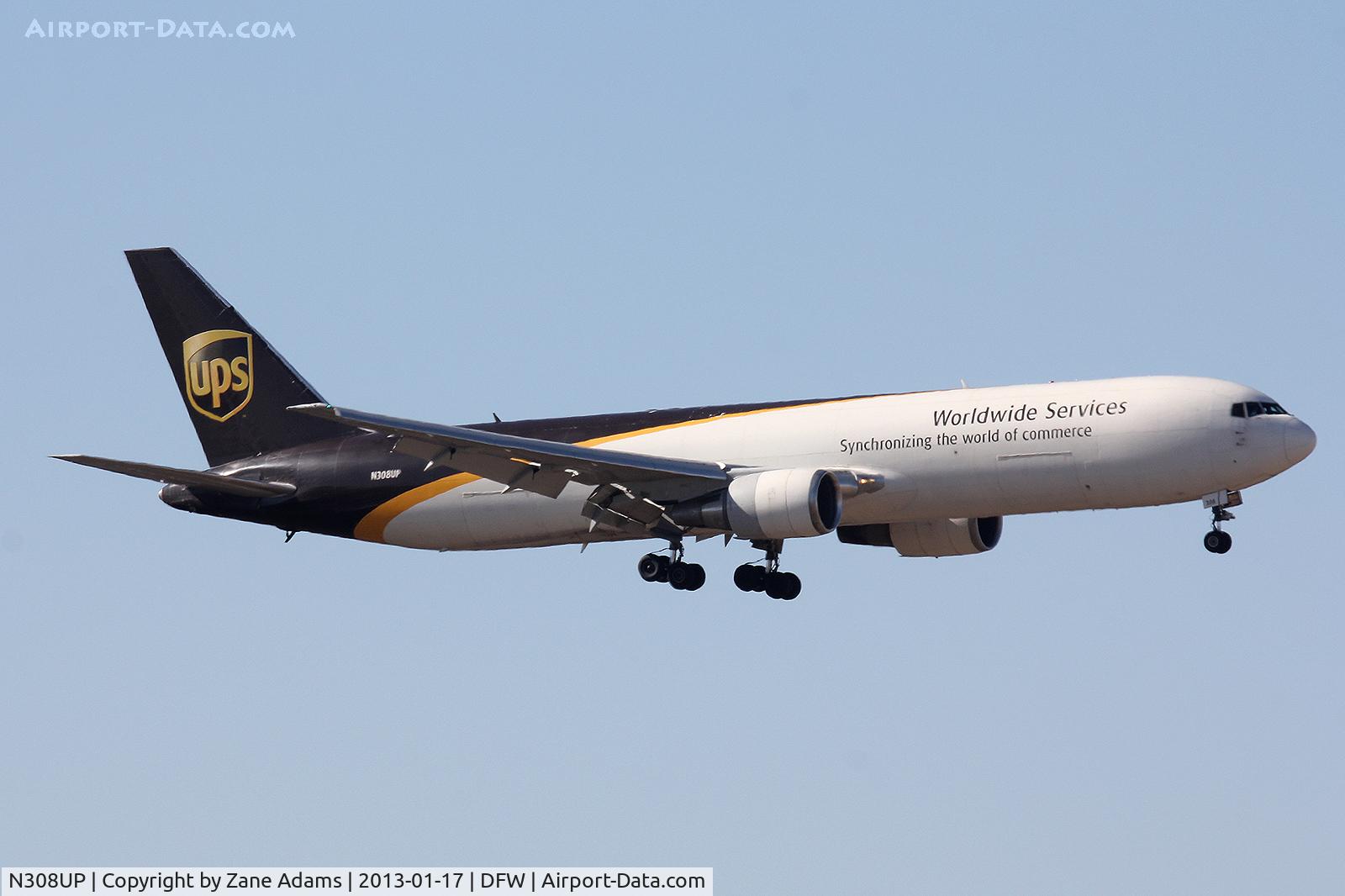 N308UP, 1996 Boeing 767-34AF C/N 27761, UPS at DFW Airport