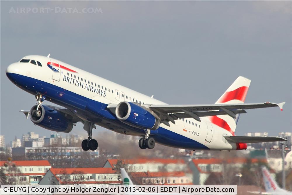 G-EUYG, 2010 Airbus A320-232 C/N 4238, Take-off on rwy 26L....