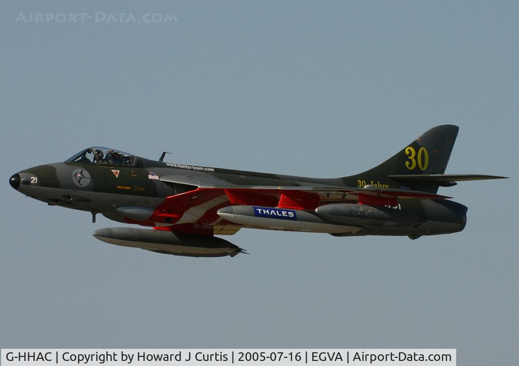 G-HHAC, 1959 Hawker Hunter F.58 C/N 41H-691770, Painted as J-4021