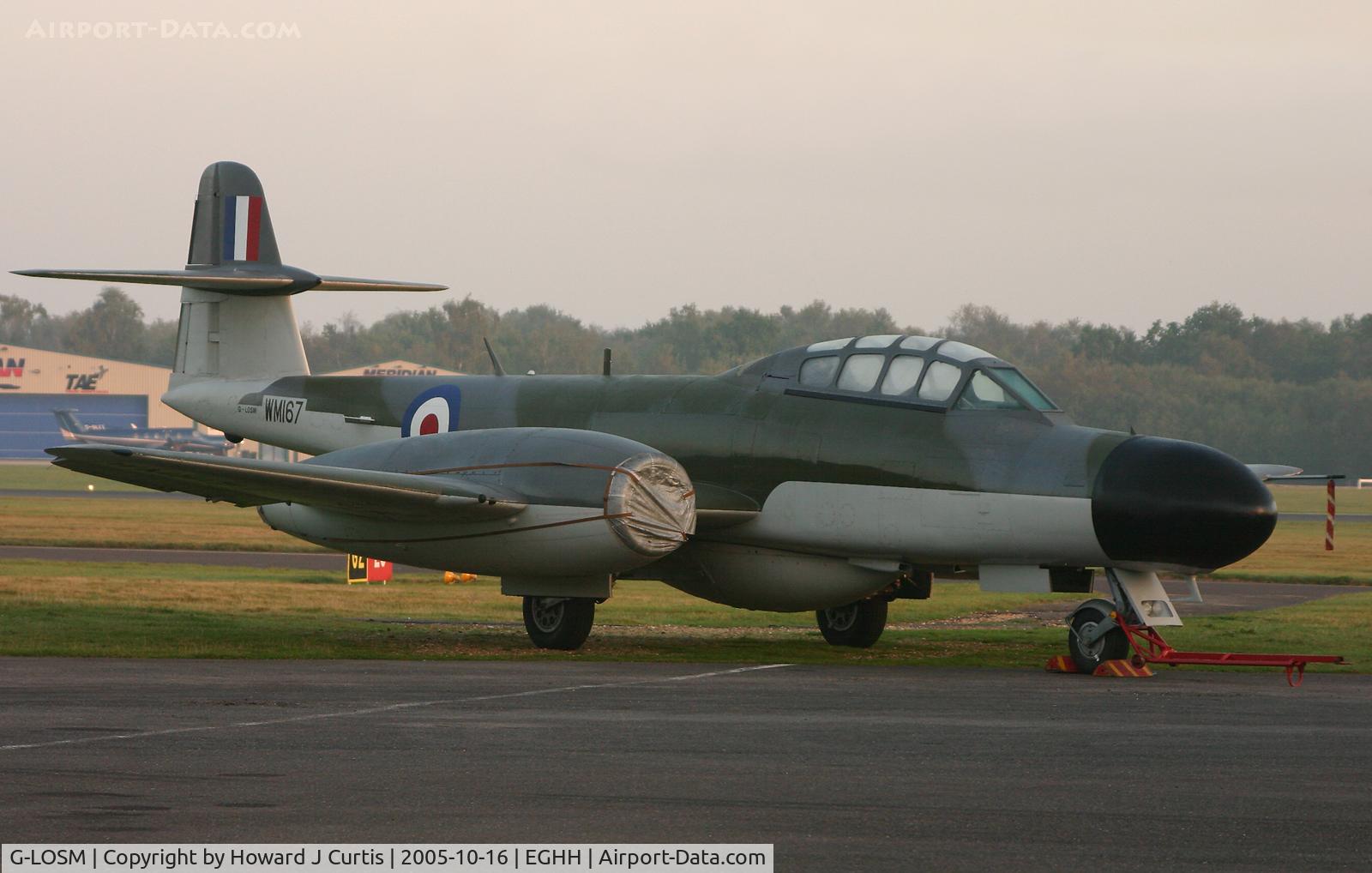 G-LOSM, 1952 Gloster Meteor NF.11 C/N S4/U/2342, Painted as WM167