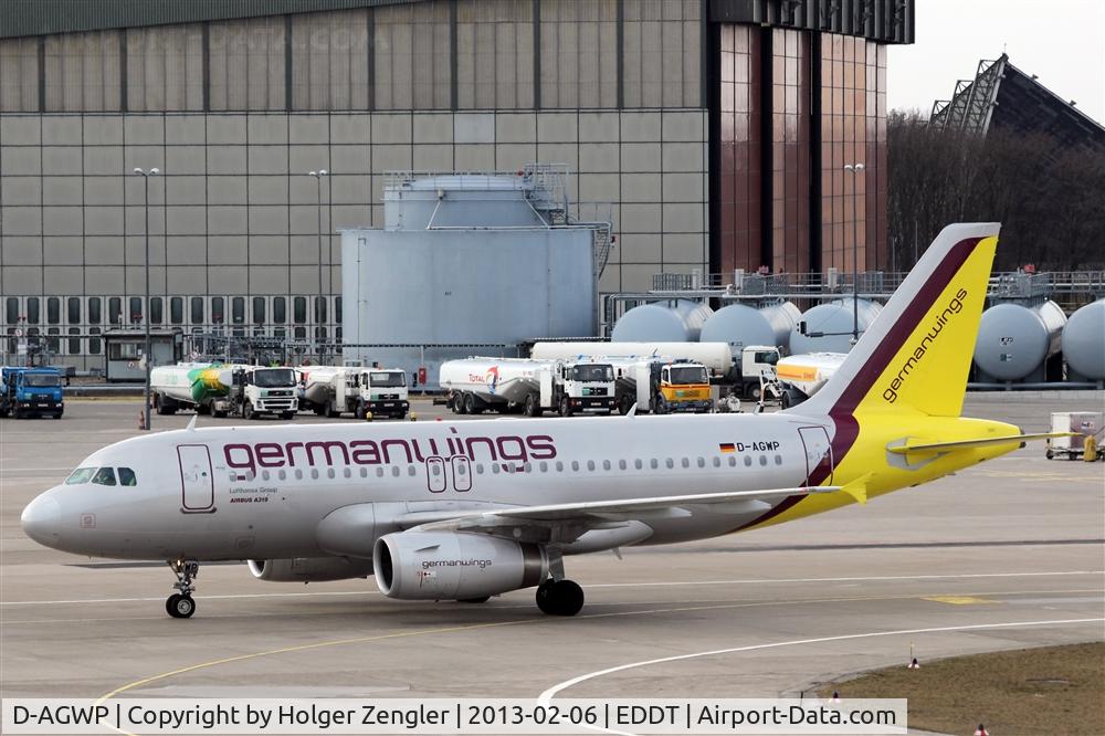 D-AGWP, 2010 Airbus A319-132 C/N 4227, On taxi to stand 12...