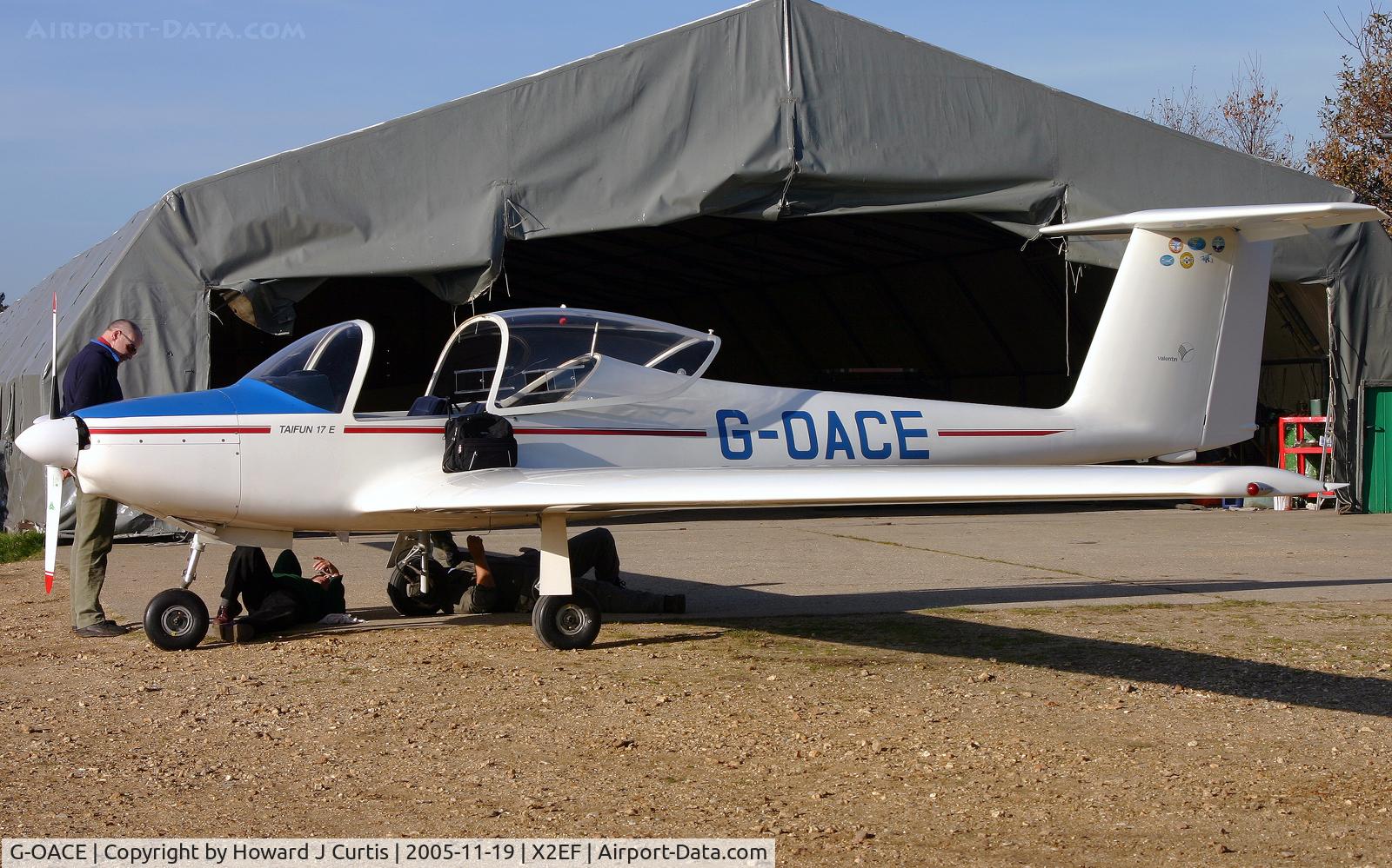 G-OACE, 1984 Valentin Taifun 17E C/N 1017, A resident here at the Dorset Gliding Club field at Eyres Field, Gallows Hill.