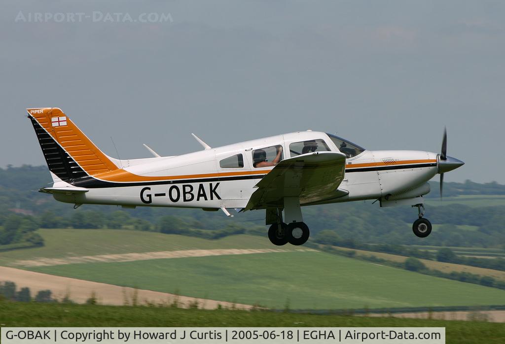 G-OBAK, 1977 Piper PA-28R-201T Cherokee Arrow III C/N 28R-7703054, Privately owned.
