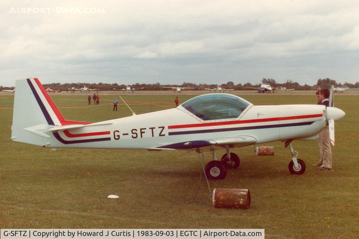G-SFTZ, 1983 Slingsby T-67M Firefly C/N 2000, At the Business & Light Aviation show.