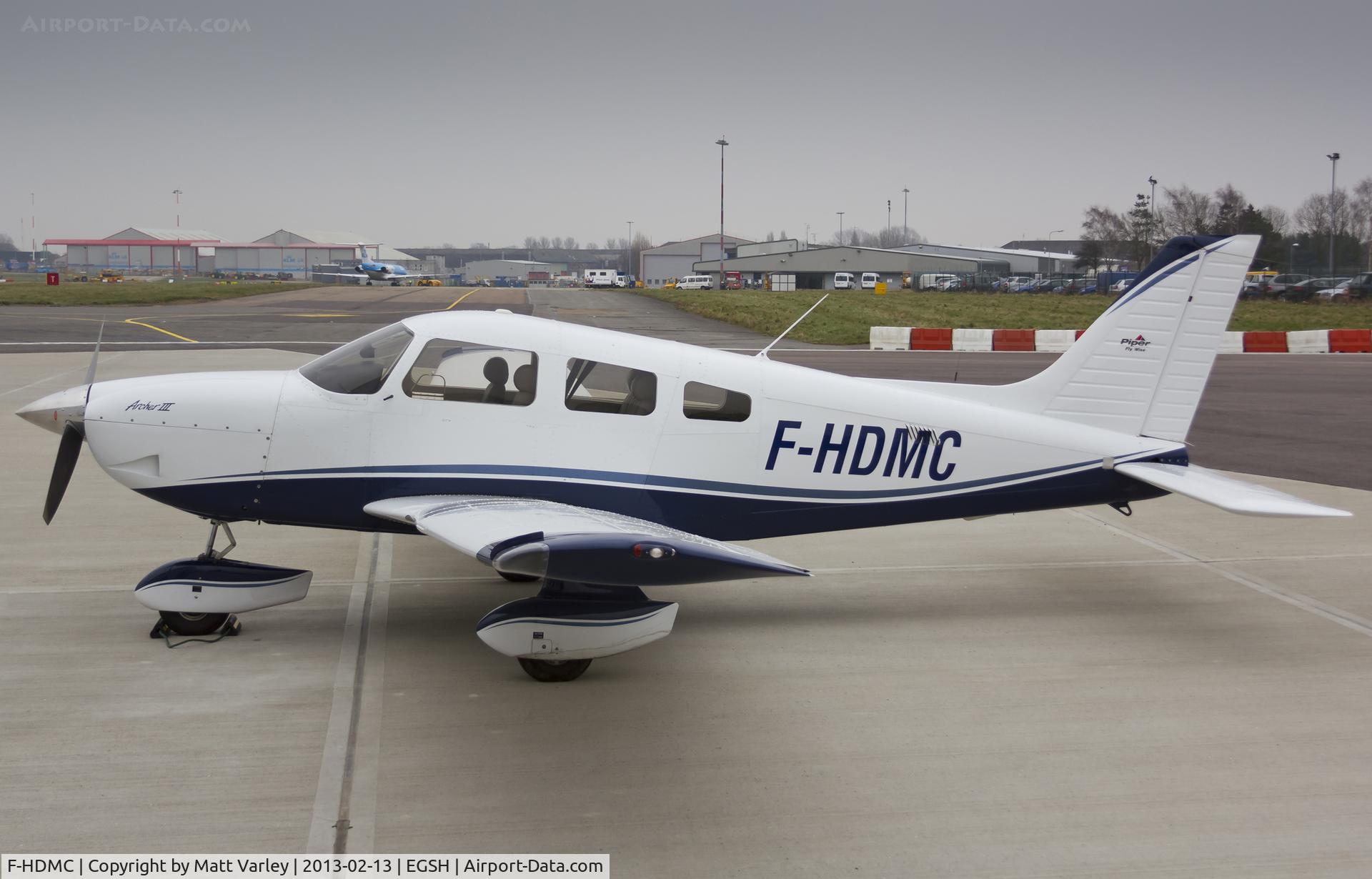 F-HDMC, 2008 Piper PA-28-181 Archer III C/N 2843667, Sat on stand at SaxonAir.