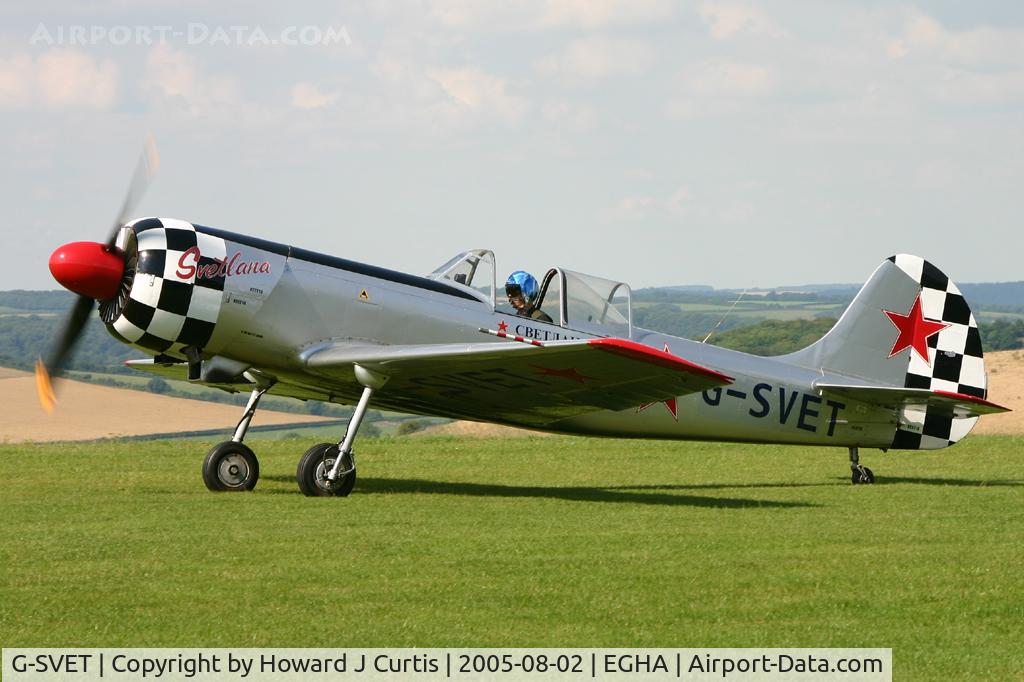 G-SVET, 1982 Yakovlev Yak-50 C/N 822210, Privately owned. A resident here.