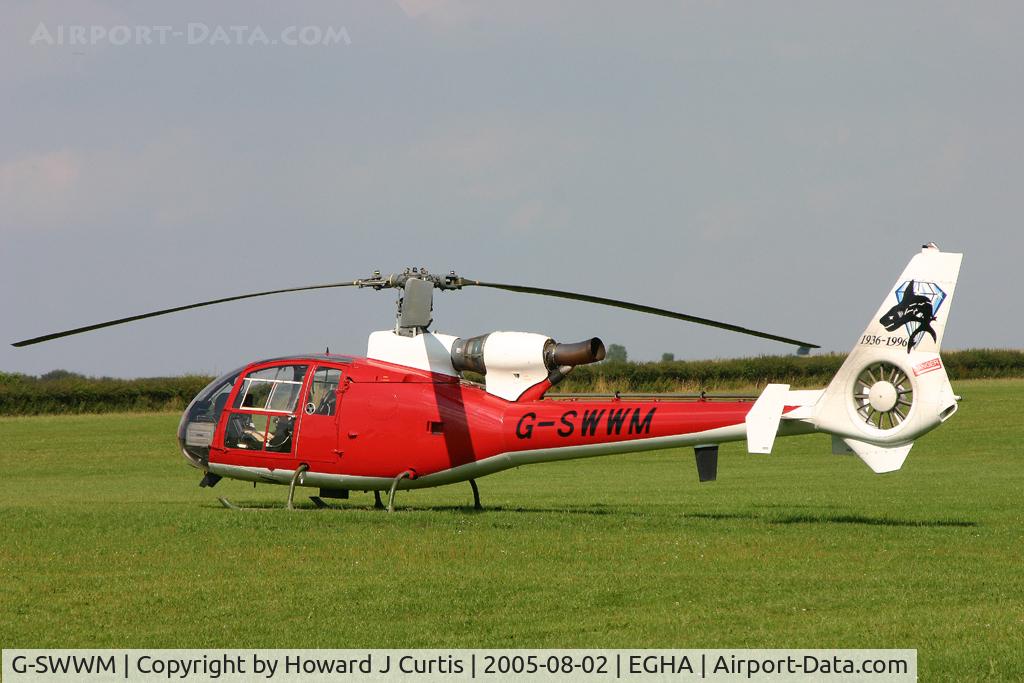 G-SWWM, 1973 Westland SA-341C Gazelle HT2 C/N WA1033, Privately owned.