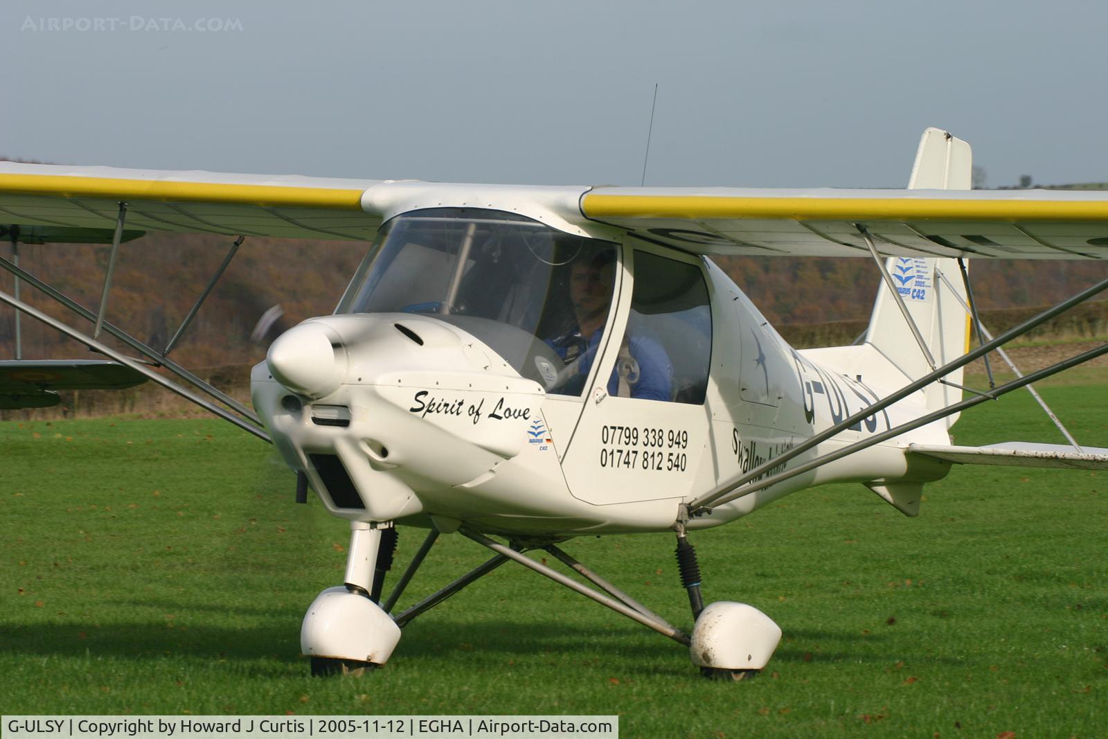 G-ULSY, 2004 Comco Ikarus C42 FB80 C/N 0405-6603, Privately owned.