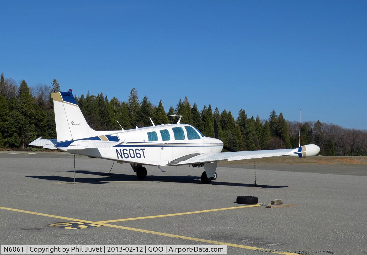 N606T, 1977 Beech A36 Bonanza 36 C/N E-1155, Parked at Nevada County Air Park, Grass Valley, CA.