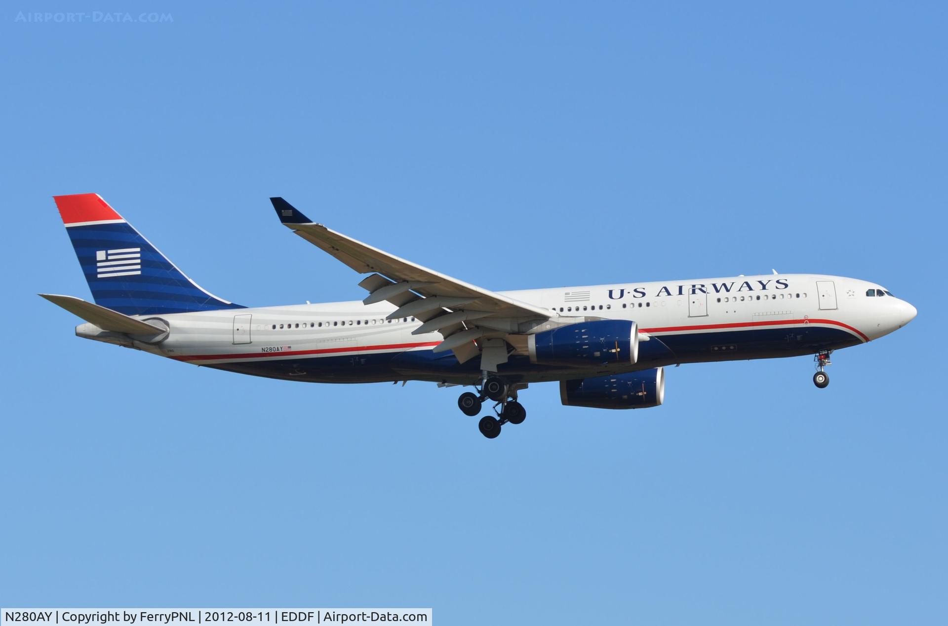 N280AY, 2009 Airbus A330-243 C/N 1022, US A333 arriving in FRA