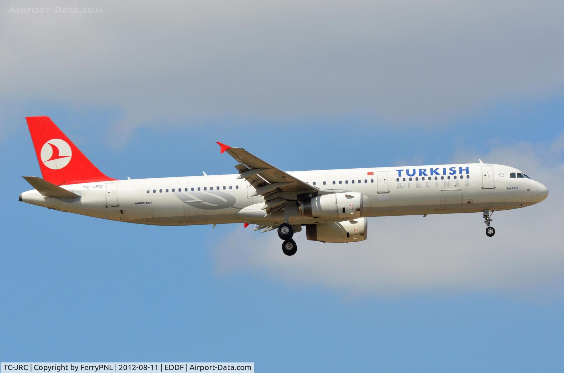 TC-JRC, 2006 Airbus A321-231 C/N 2999, Turkish A321 landing in FRA