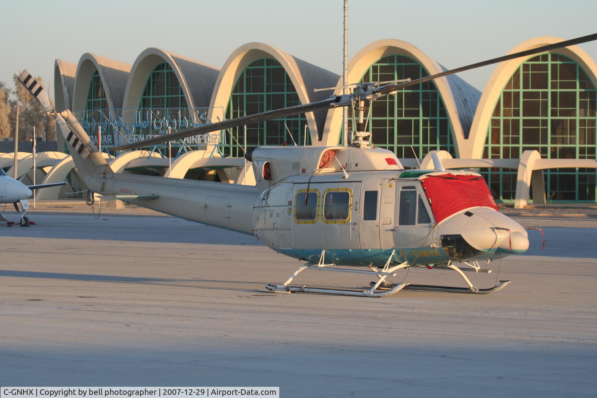 C-GNHX, 1980 Bell 212 C/N 30983, kandahar airfield at 29-12 2007