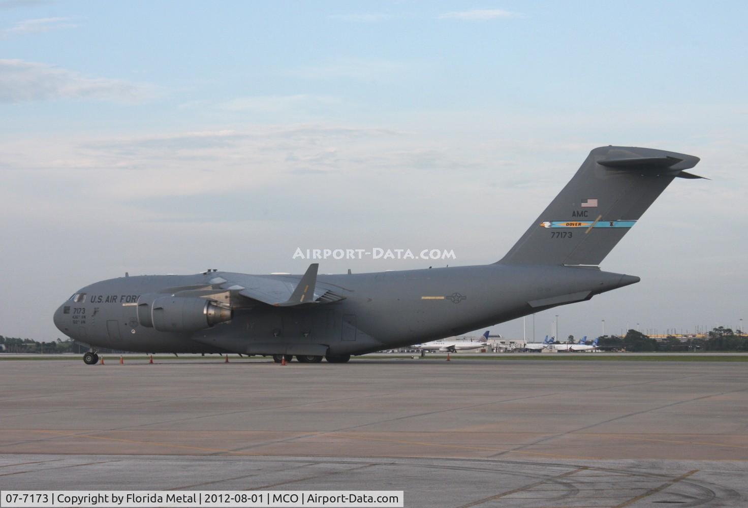 07-7173, 2007 Boeing C-17A Globemaster III C/N P-173, C-17 for an Obama visit