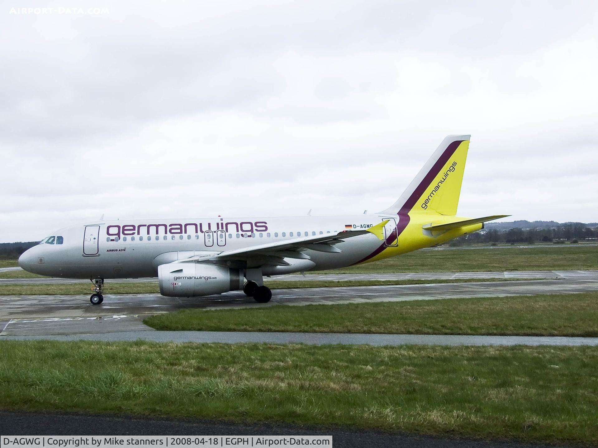 D-AGWG, 2007 Airbus A319-132 C/N 3193, Germanwings A319 Taxiing to runway 06 for departure back to CGN