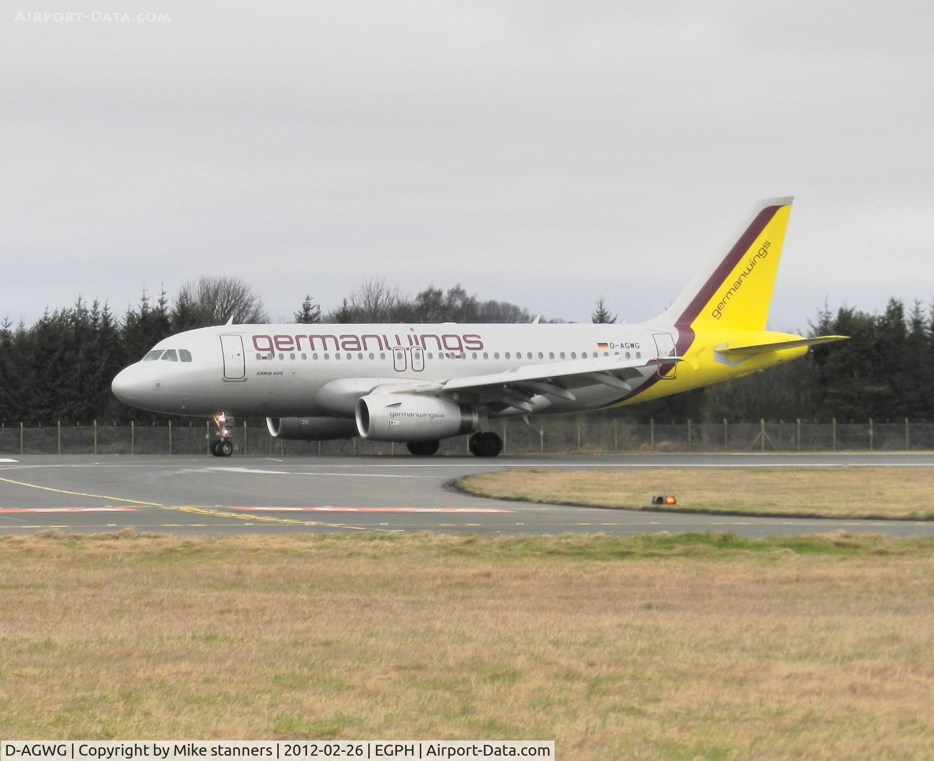 D-AGWG, 2007 Airbus A319-132 C/N 3193, Germanwings A319 Arrives at EDI From CGN On flight GWI7AF
