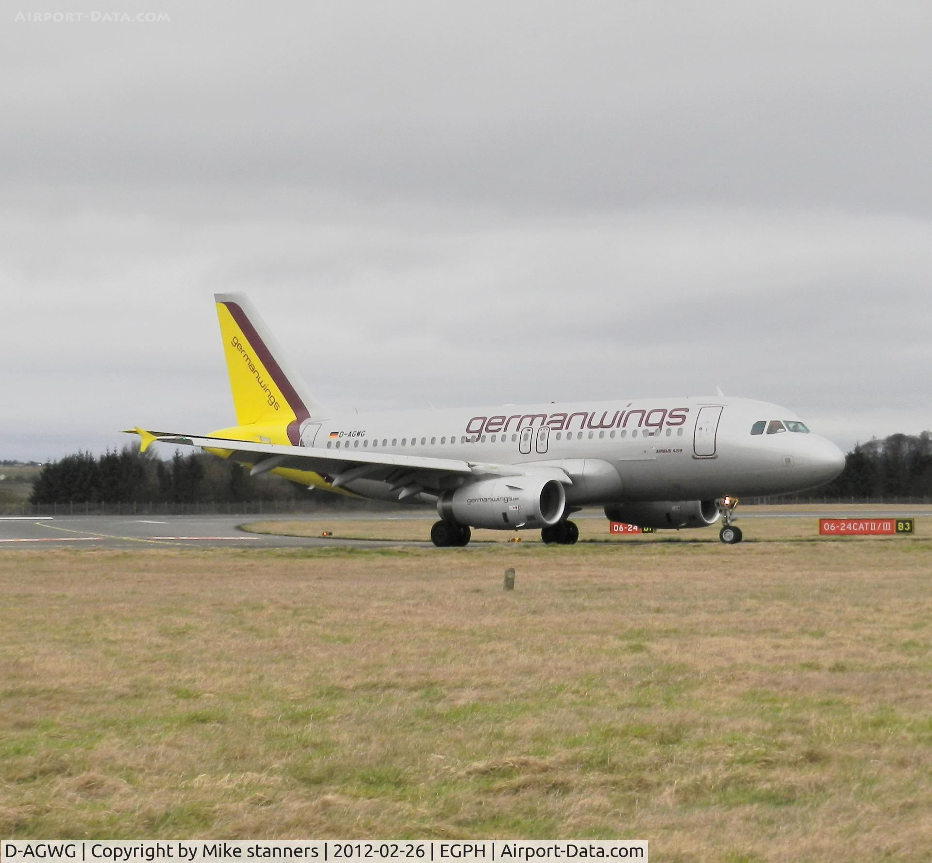 D-AGWG, 2007 Airbus A319-132 C/N 3193, Germanwings A319 On taxiway bravo 1