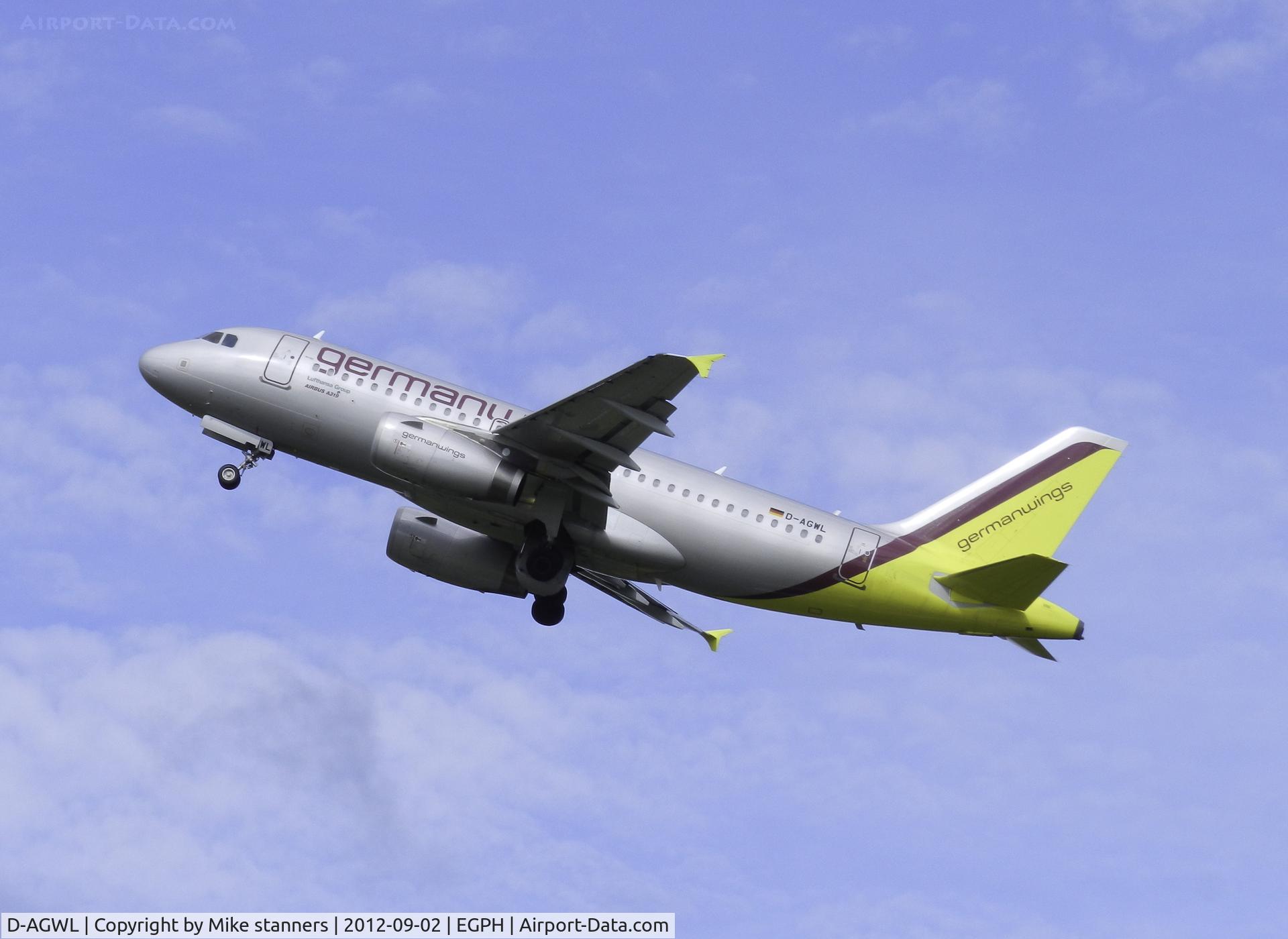 D-AGWL, 2008 Airbus A319-132 C/N 3534, Germanwings A319 Departs Runway 24 for CGN