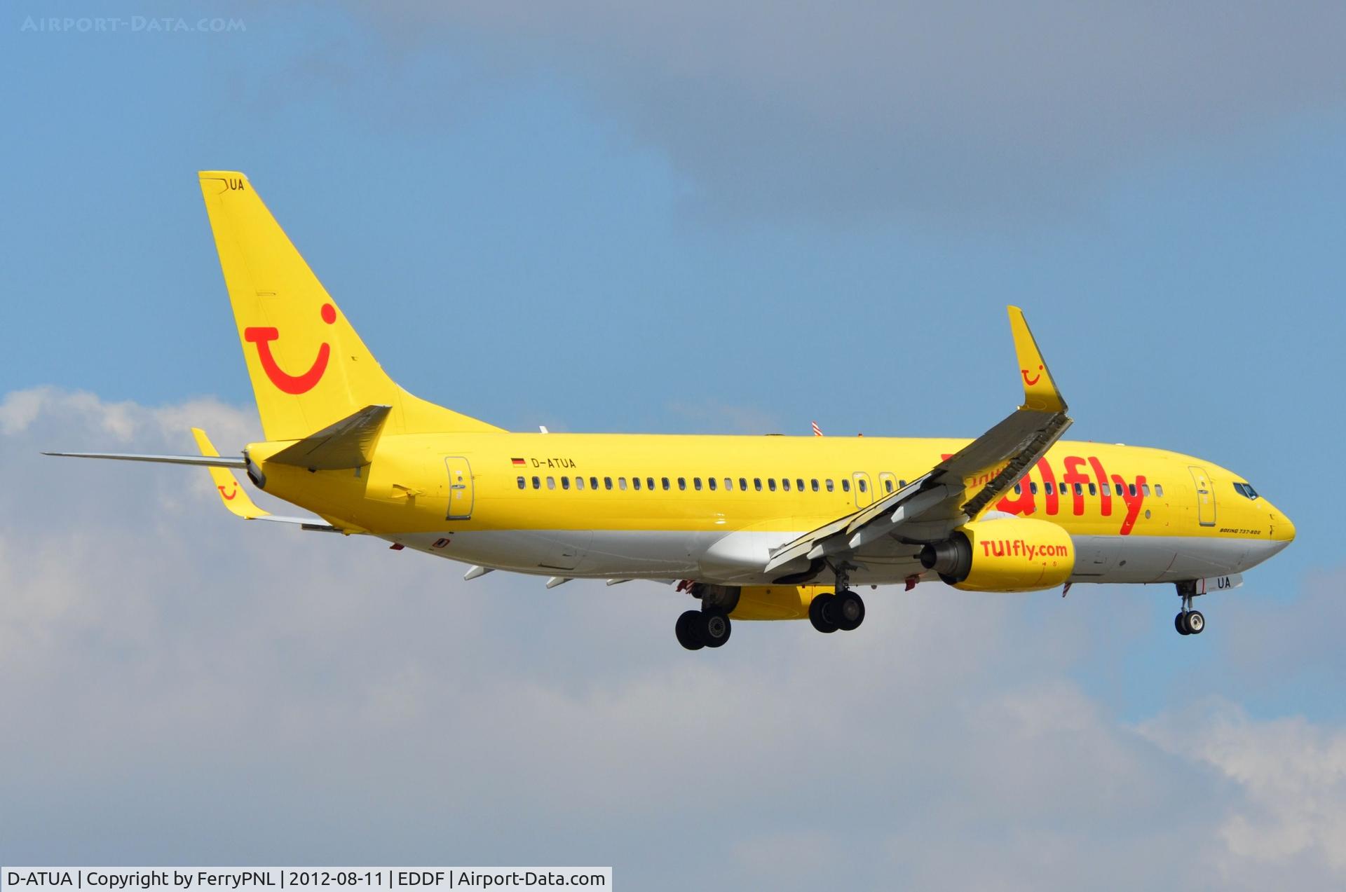 D-ATUA, 2007 Boeing 737-8K5 C/N 34691, TUI B738 arriving in FRA