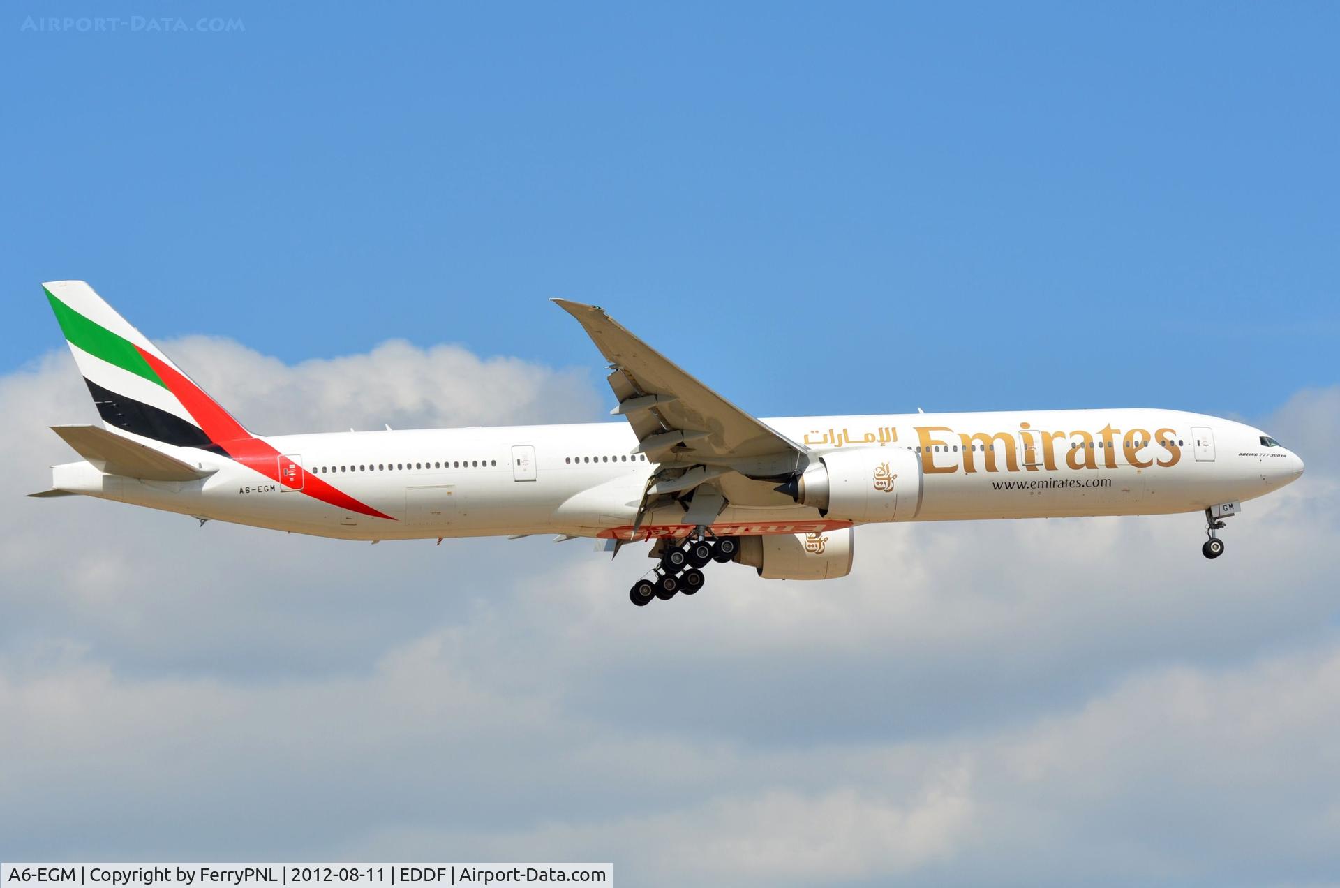 A6-EGM, 2012 Boeing 777-31H/ER C/N 41073, Emirates B773