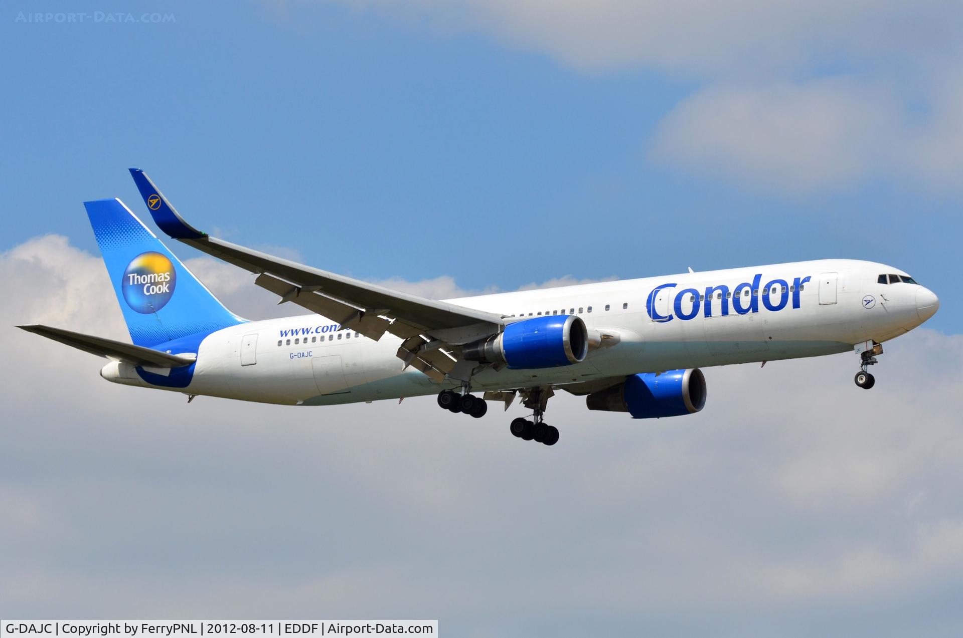 G-DAJC, 1994 Boeing 767-31K C/N 27206, English registered Condor B763 arriving at home base Frankfurt