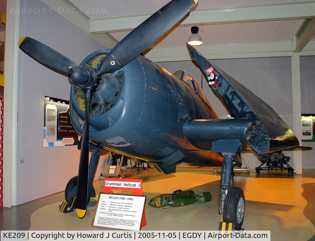 KE209, Grumman Hellcat II (G-50) C/N A-10924, Preserved at the Fleet Air Arm Museum.