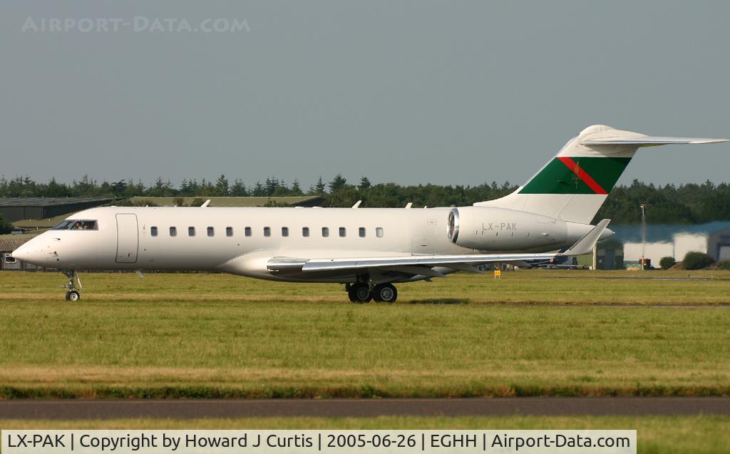 LX-PAK, 2006 Bombardier BD-700-1A10 Global Express C/N 9197, Privately owned