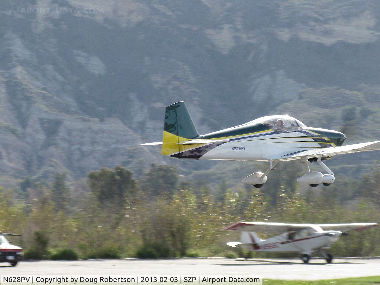 N628PV, 2000 Vans RV-6A C/N 24279, 2000 Rosales SPECIAL VAN's RV-6A, Lycoming O-360-A1A 180 Hp, takeoff climb Rwy 22